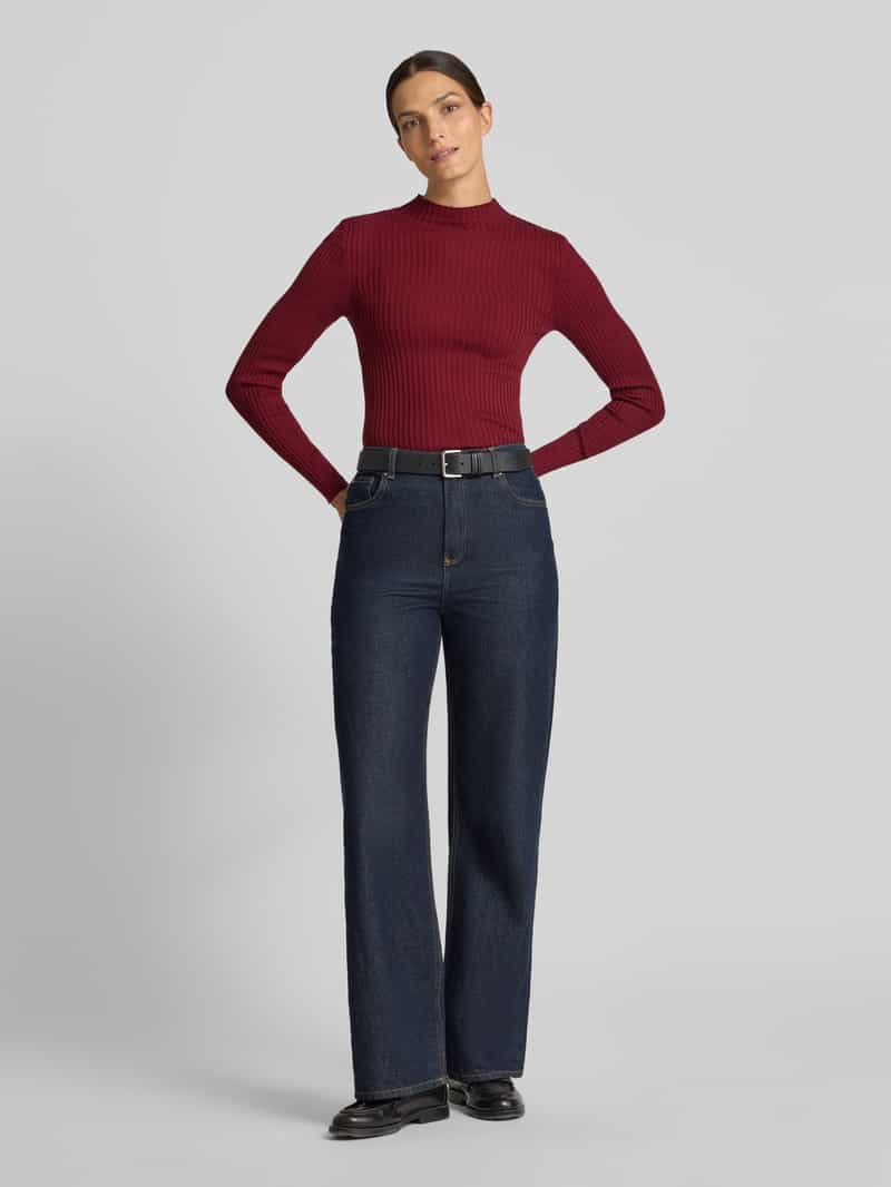 ARMEDANGELS Slim fit pullover van pure katoen model 'ALAANIA' rood, foto 5