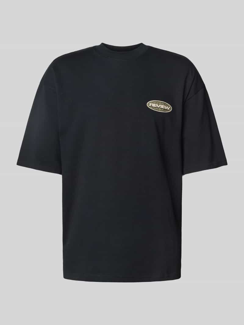 REVIEW Oversized T-shirt met labelprint