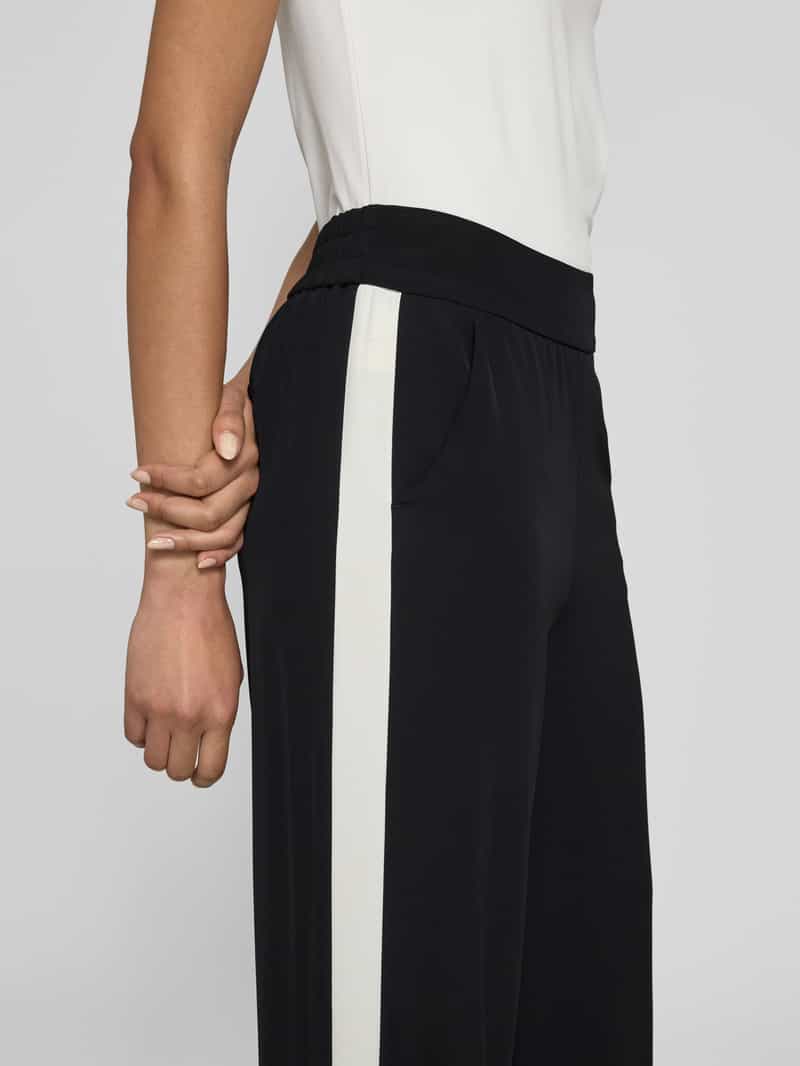 Zero Straight leg stoffen broek met galonstrepen