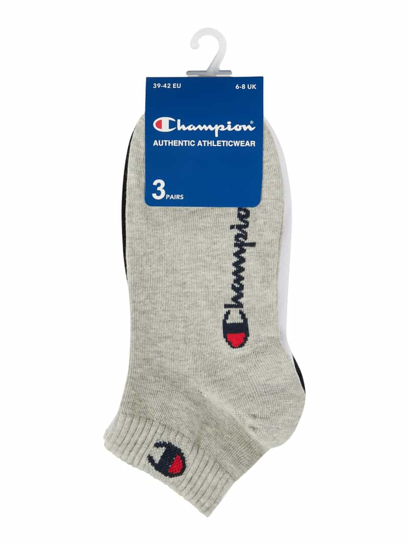 Champion Sokken met labeldetail in een set van 3 paar model 'Quarter Sock'