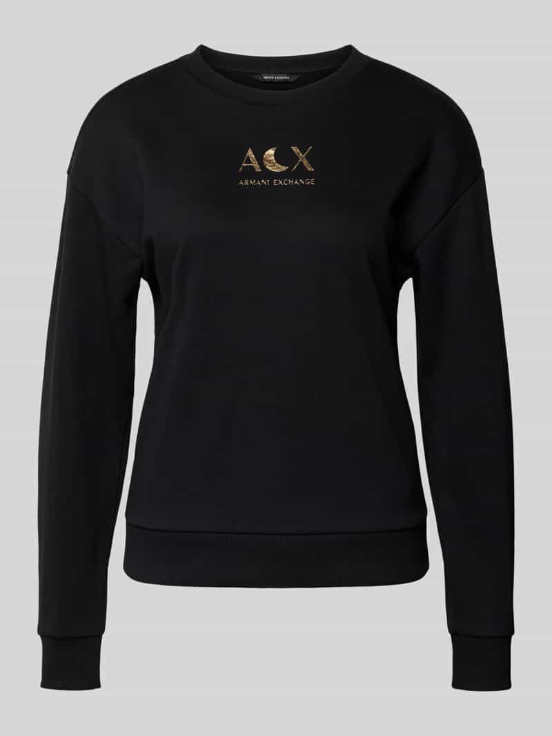 Armani Exchange Sweatshirt met logo en ronde hals
