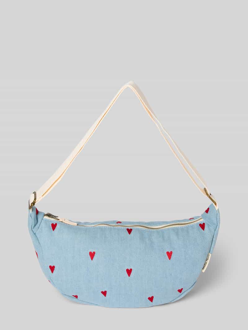 STUDIO NOOS Handtas met stitchings model 'Denim Hearts'