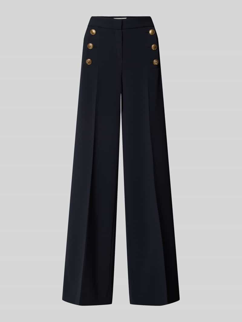 SEDUCTIVE Wide leg stoffen broek met knoopsluitingen model 'BRIDGET'