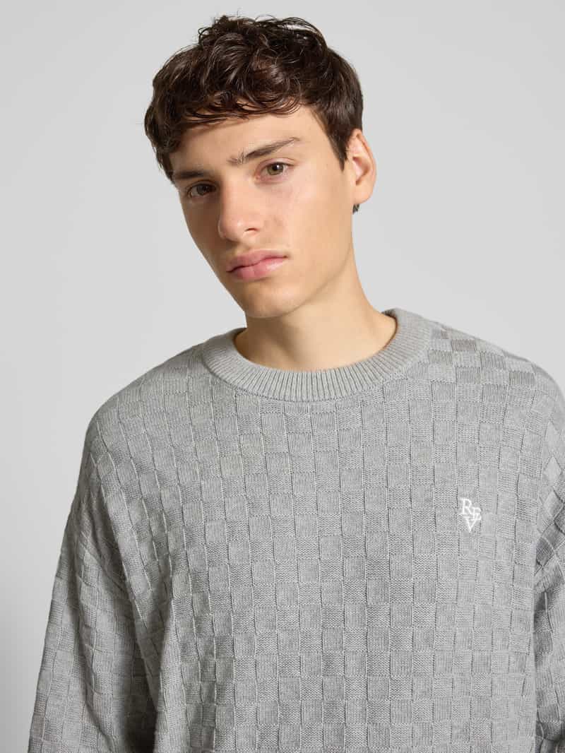 REVIEW Regular fit pullover in gebreide look
