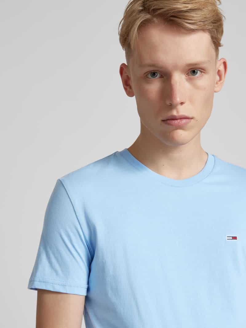 Tommy Jeans Slim fit T-shirt met logostitching