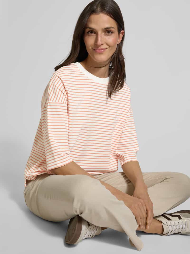 Opus T-shirt met extra brede schouders