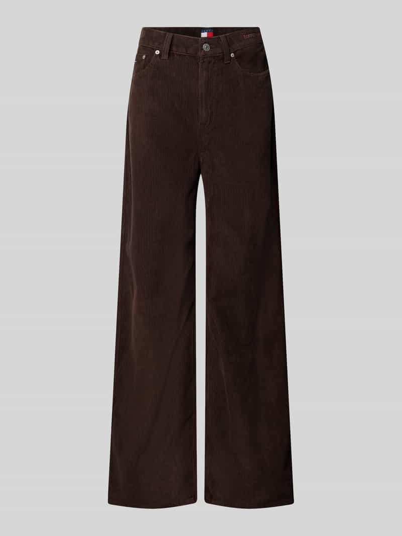 Tommy Jeans Wide leg corduroy broek van puur katoen