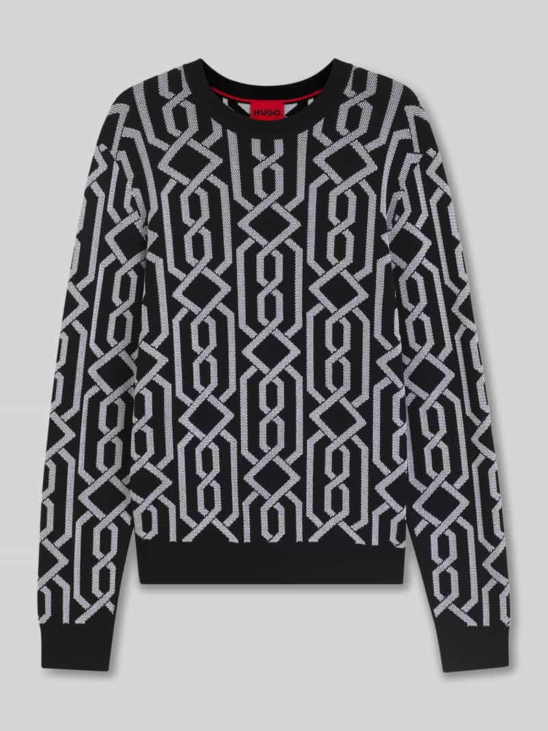 HUGO Regular fit gebreide pullover van viscosemix model 'SOUVAWN'