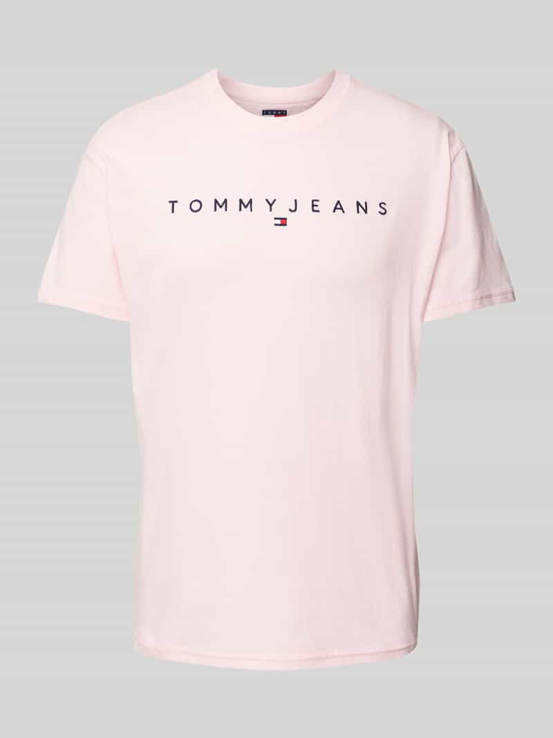 Tommy Jeans Regular fit T-shirt van puur katoen met labelstitching