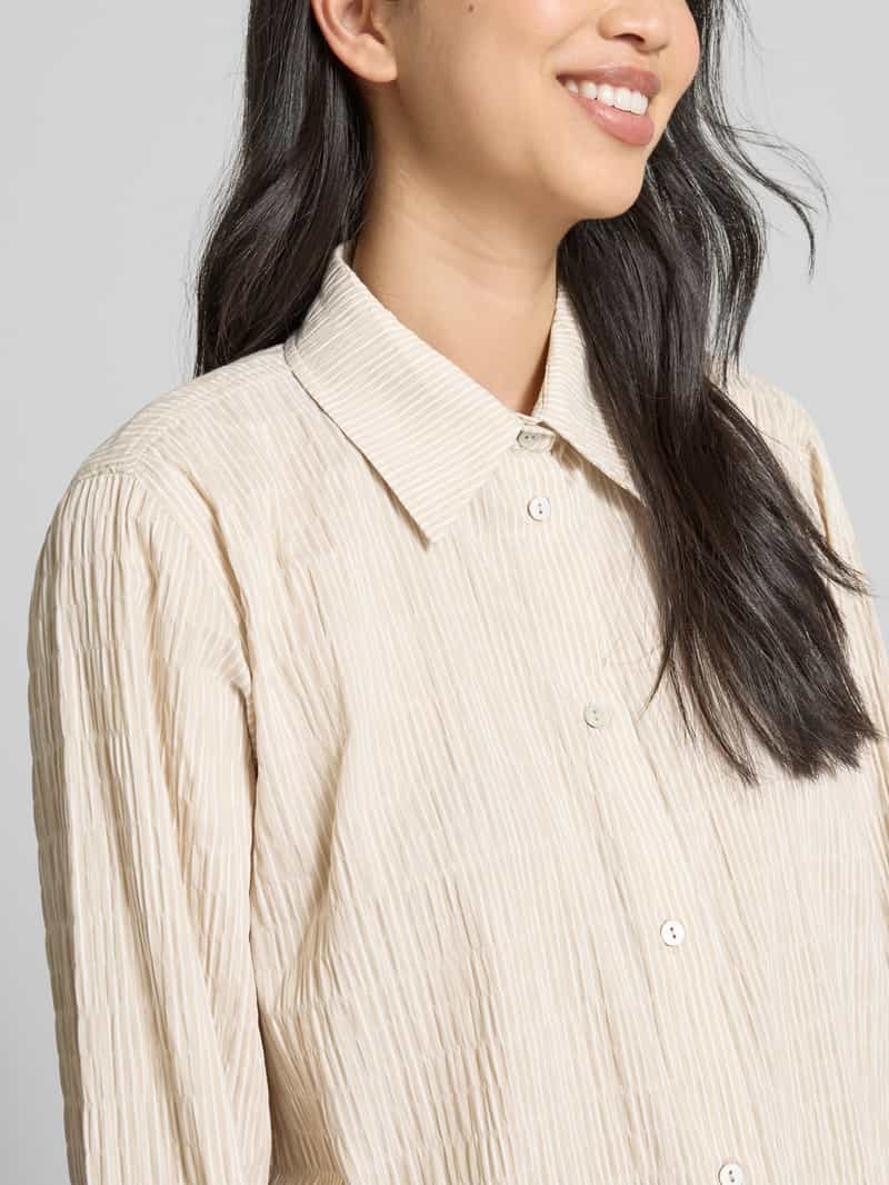 Opus Regular fit overhemdblouse met smokdetails model 'Finnea'