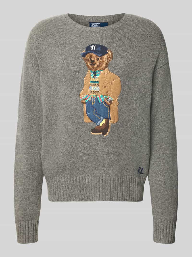 Regular fit pullover met polo bear-motief