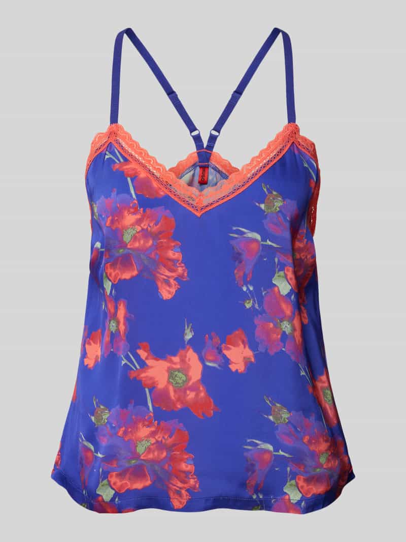 HUGO Pyjamabovendeel met labeldetail model 'FUN LACE'