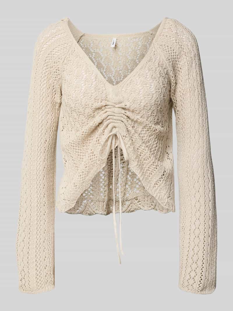 Only regular fit gebreide pullover met plooien model 'NOLA'