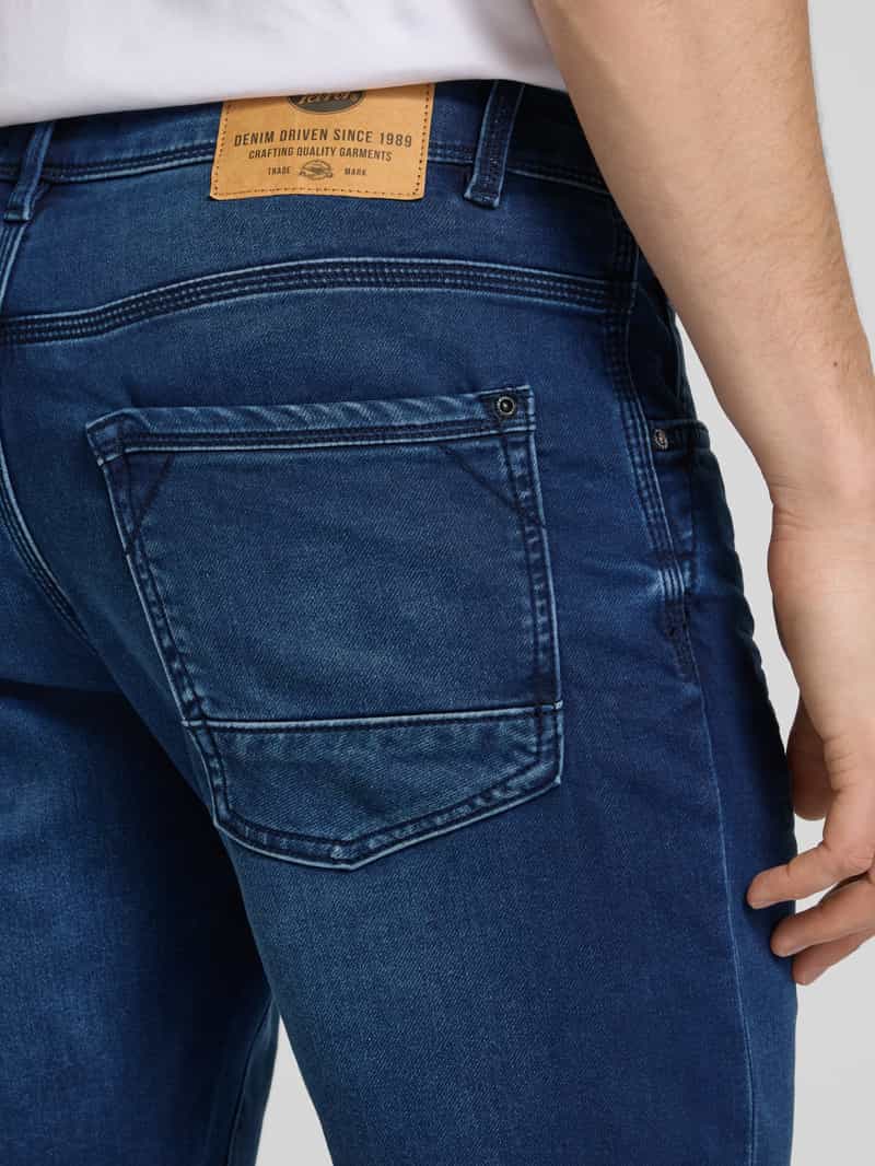 Petrol Korte slim fit jeans in 5-pocketmodel
