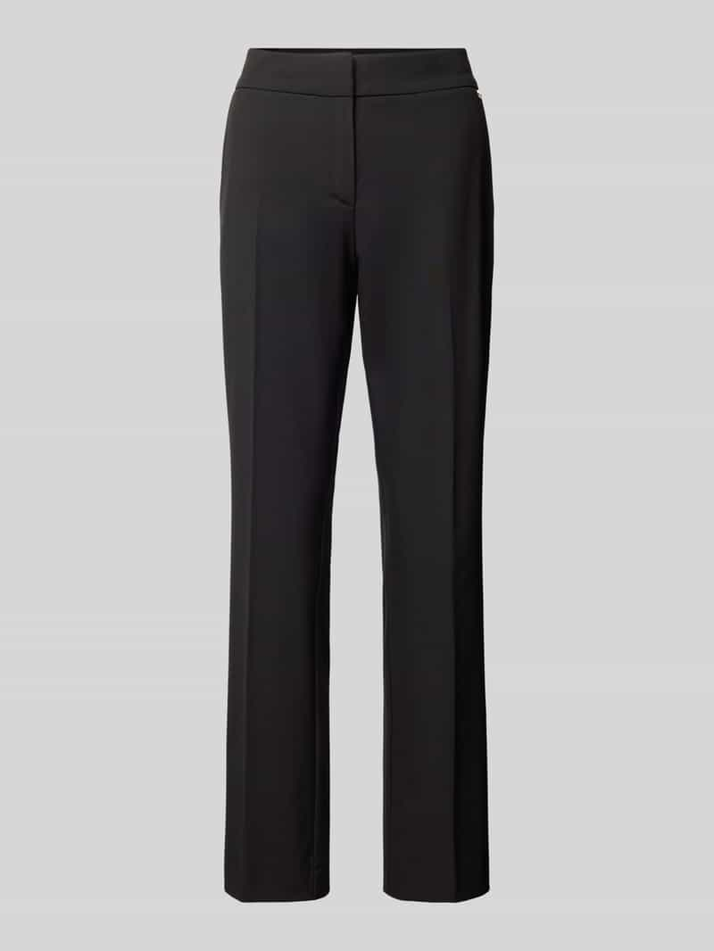 HUGO Regular fit stoffen broek met labelapplicatie, model 'Hatenia'