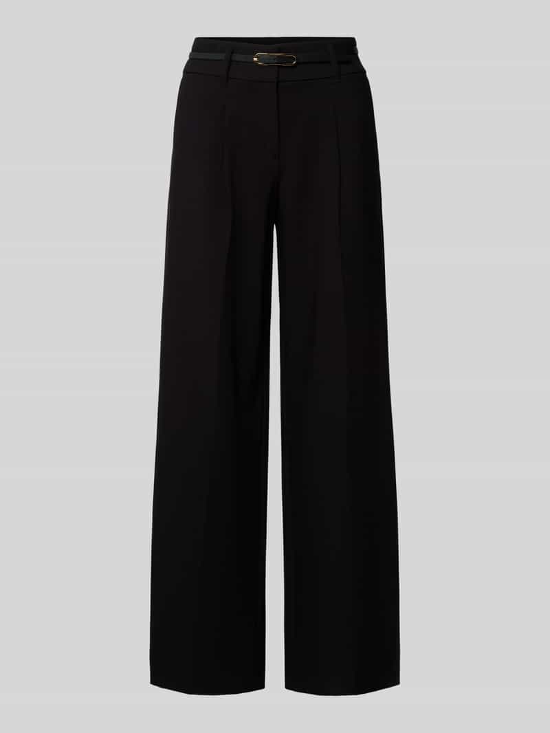 Christian Berg Woman Wide leg stoffen broek met bandplooien