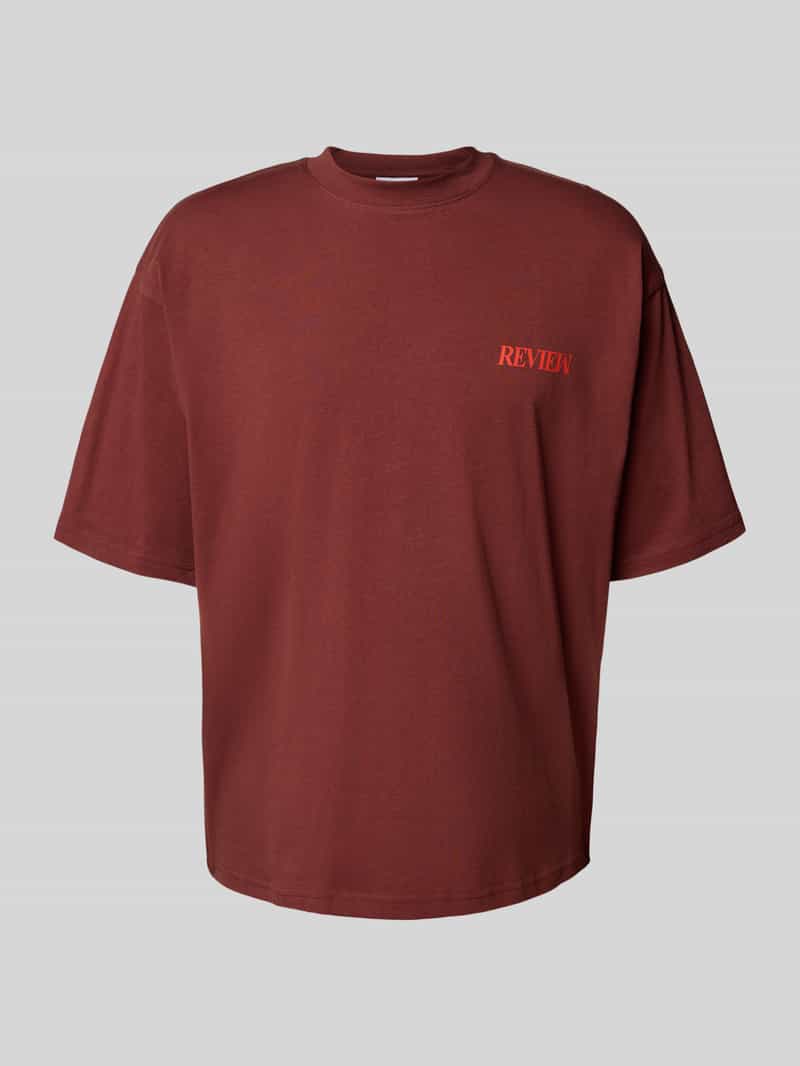 T-shirt met extra brede schouders