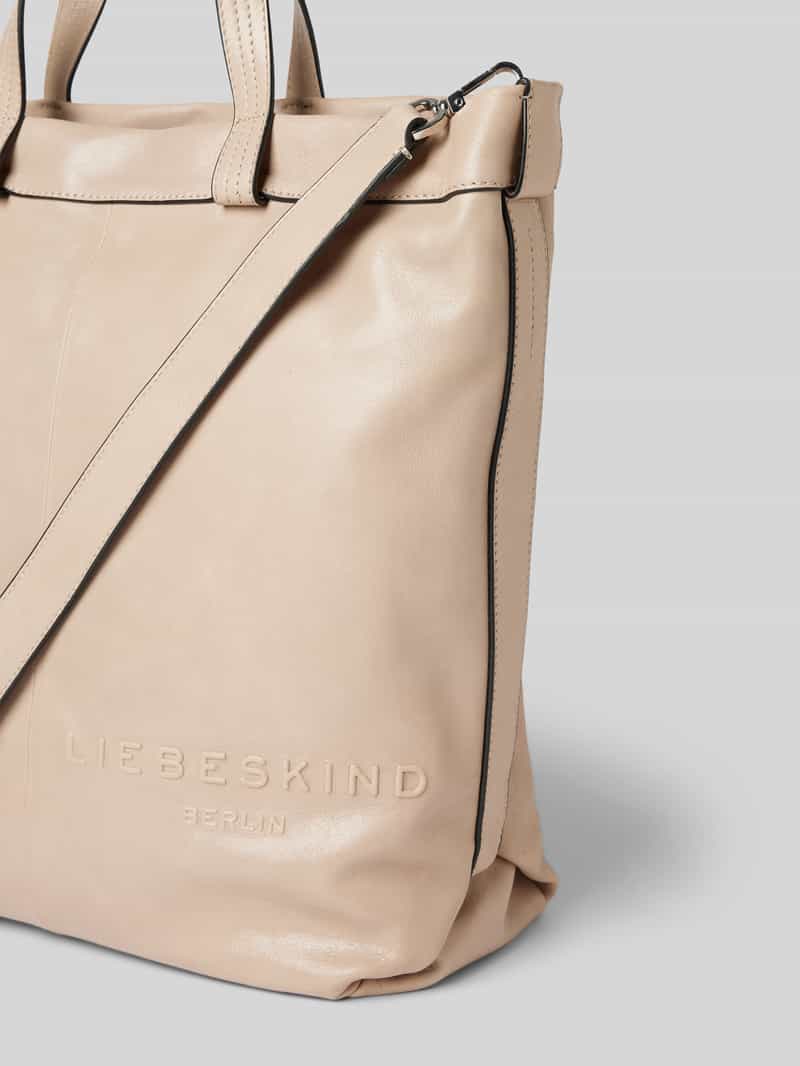 liebeskind berlin Tote bag van puur leer met labeldetail model 'Elvira'
