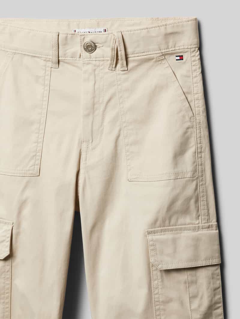 Tommy Hilfiger Teens Straight leg cargobroek met logostitching model 'UTILITY'