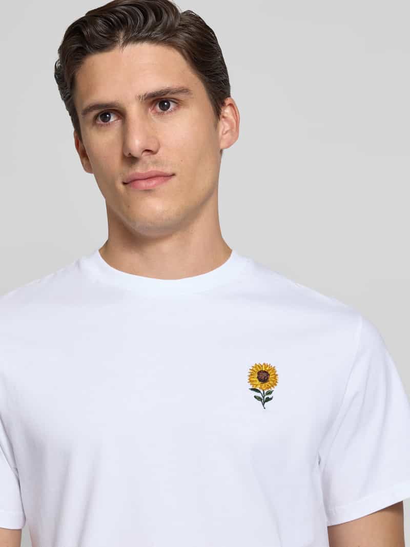 Forét-shirt met motiefstitching model 'TOURNESOL'