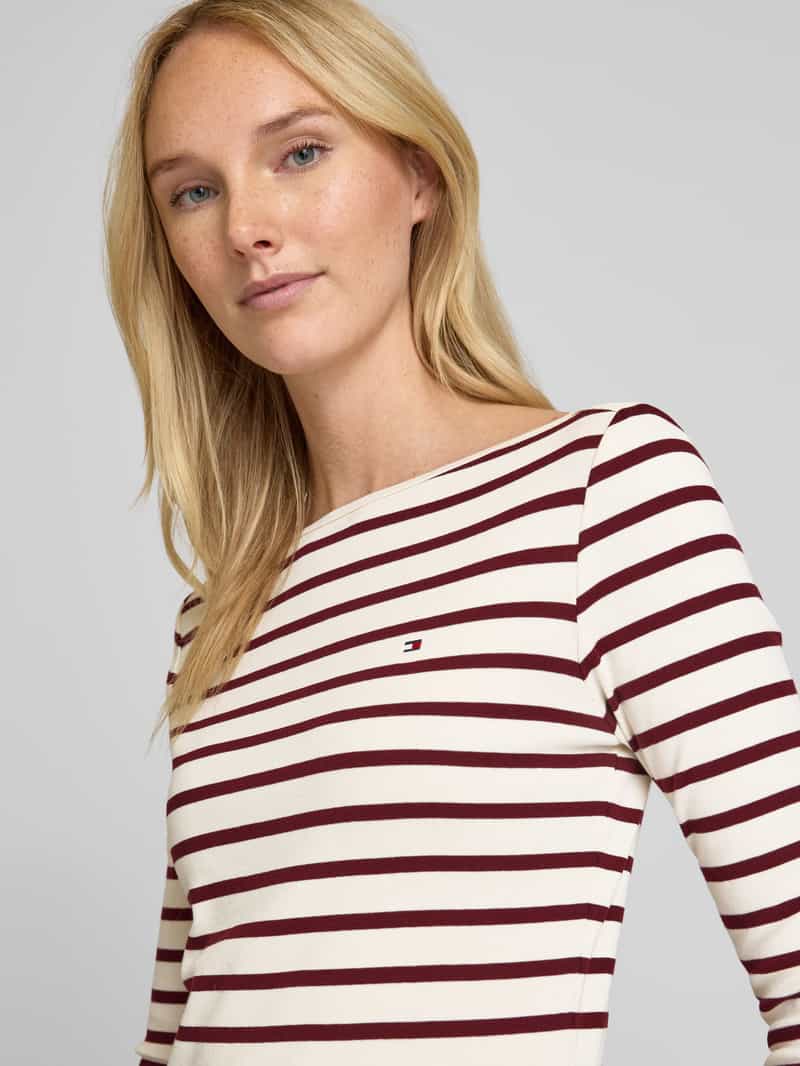 Tommy Hilfiger slim fit shirt met 3 4-mouwen