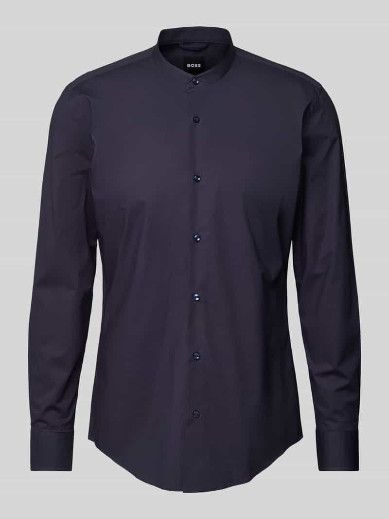 Boss Slim fit zakelijk overhemd met opstaande kraag model 'Hank'