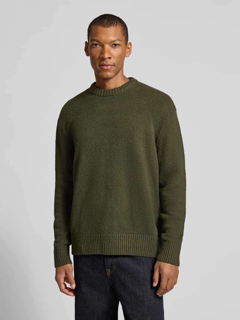 SELECTED MEN Heren Truien & Vesten Slhalex Ls Knit Crew Neck Noos - Donkergroen, foto 4