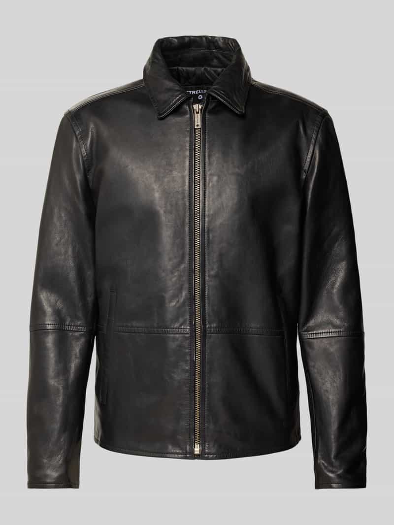 Strellson Regular fit leren jack van echt lamsnappa model 'KELLAN'
