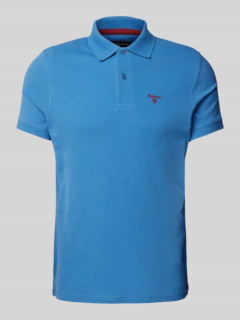 Barbour Slim fit poloshirt met labelstitching