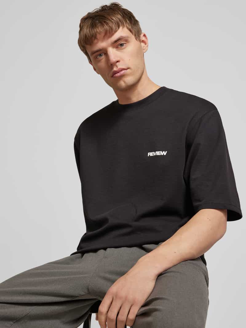 REVIEW Oversized T-shirt met labelprint