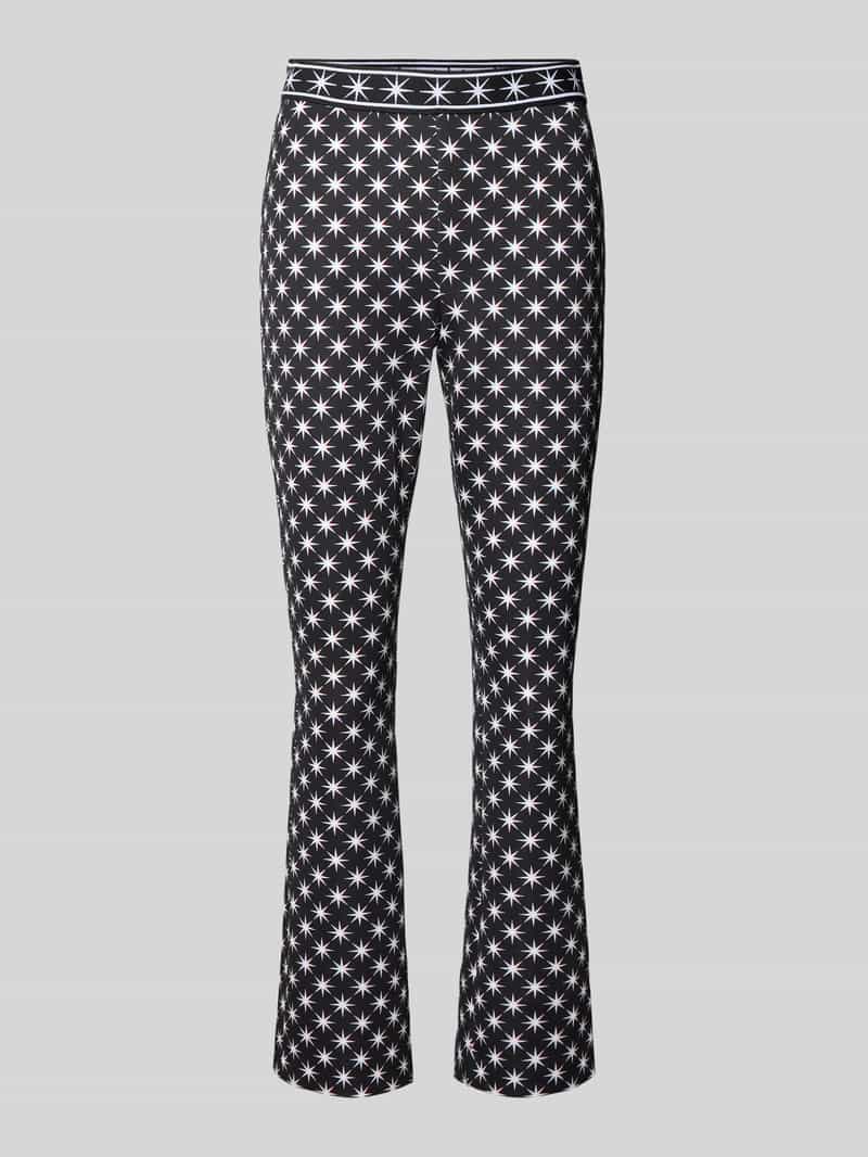 Marc Cain Flared fit stoffen broek met elastische band