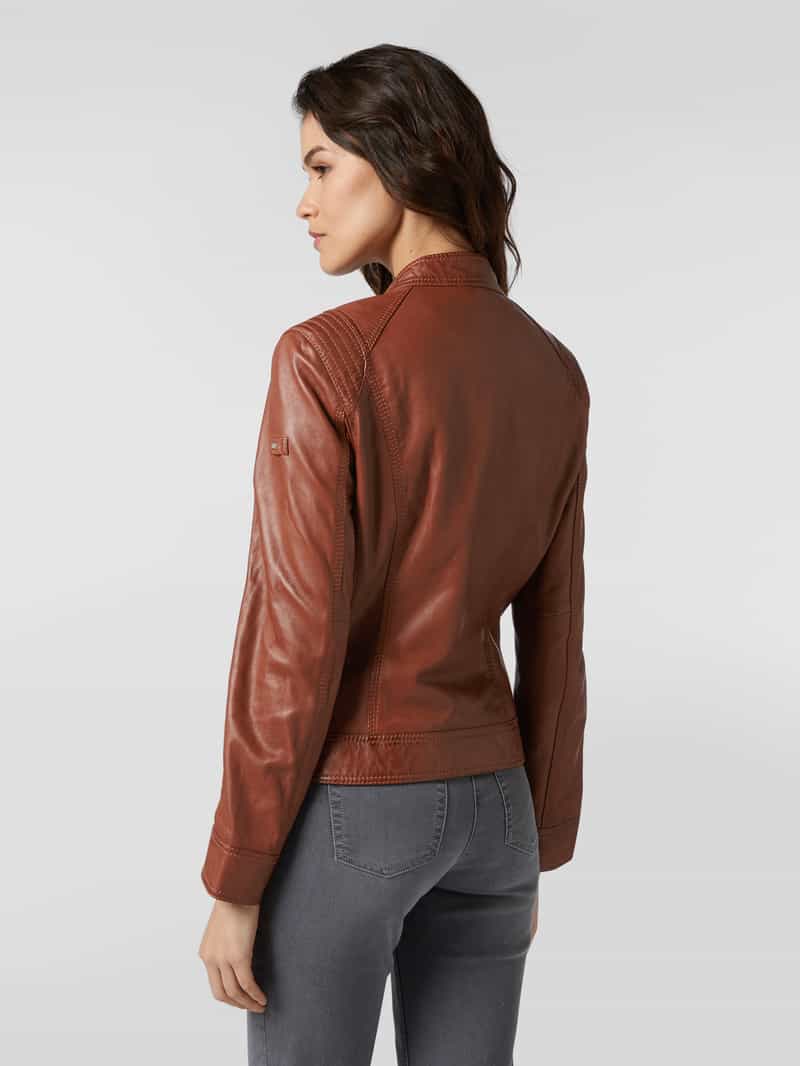 Leren jas in bikerlook Cabrini