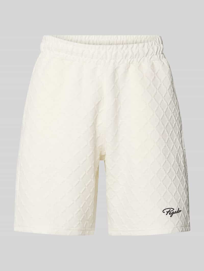 Pegador Relaxed fit korte broek met structuurmotief model 'Jovren'