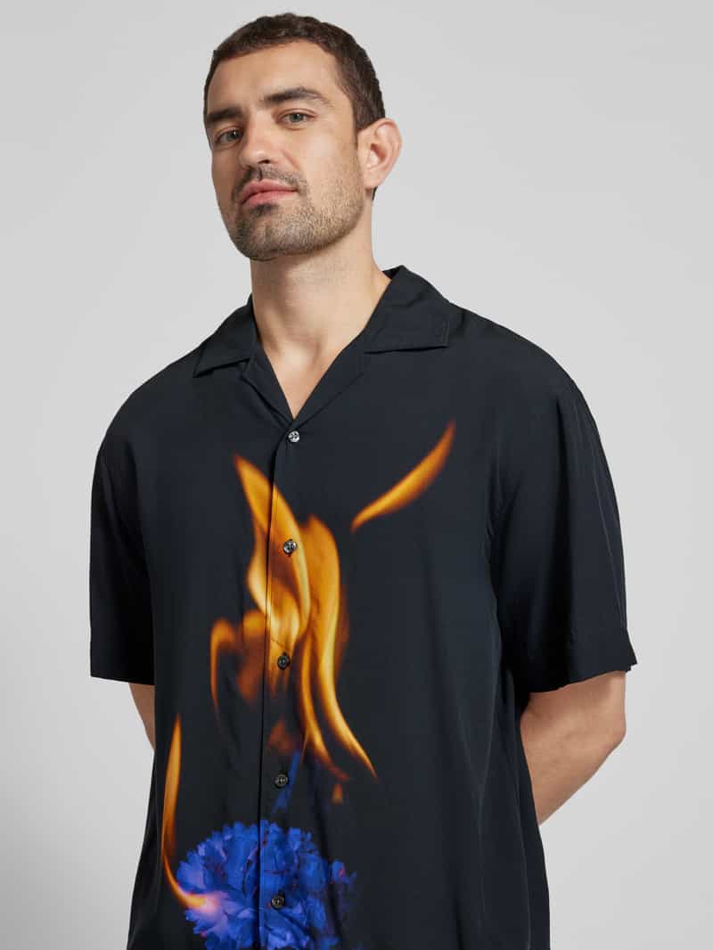 HUGO Regular fit vrijetijdsoverhemd met resortkraag model 'Espino'
