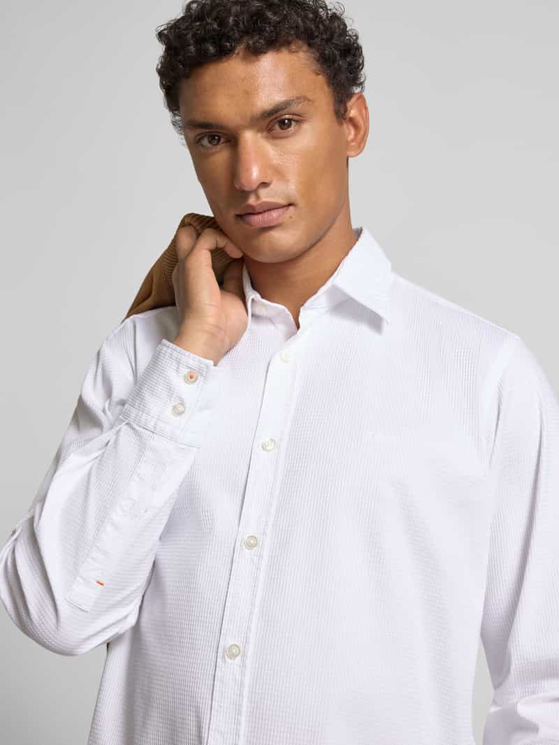 Boss Orange Regular fit vrijetijdsoverhemd van katoenmix model 'RELEGANT'
