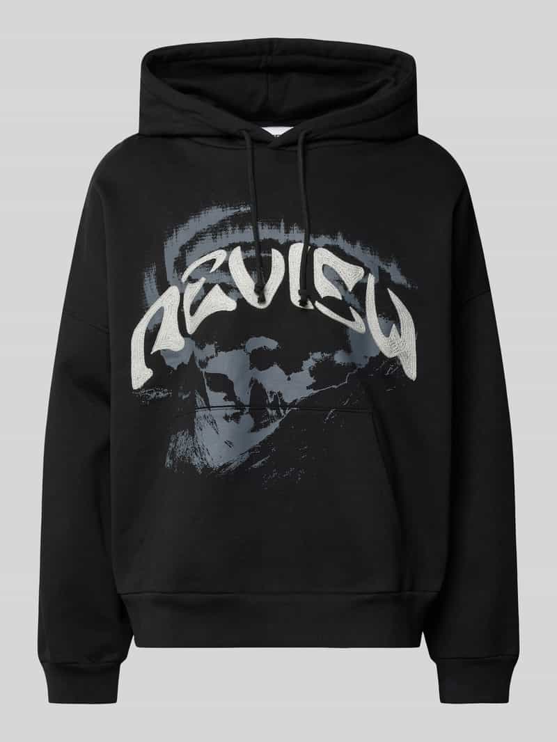 REVIEW Hoodie met labelstitching