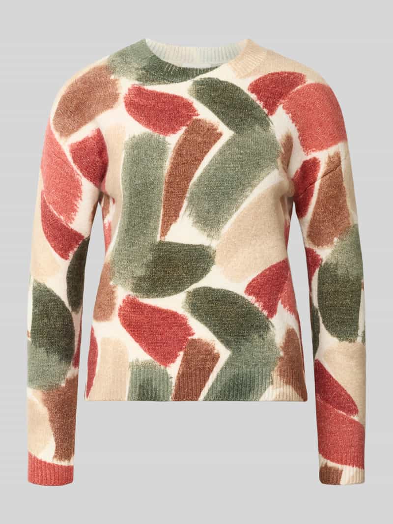 Apricot Gebreide pullover in all-over look met ronde hals