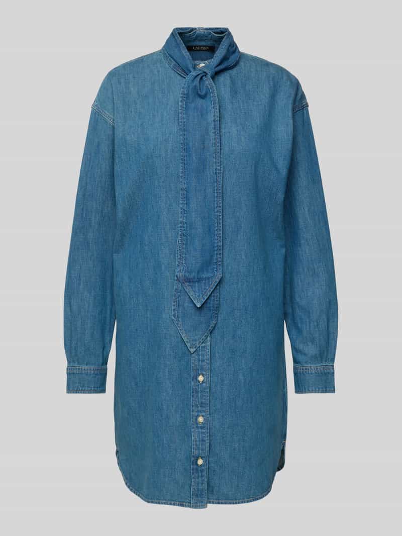Lauren Ralph Lauren Jeansjurk met strik model 'GURANILLE'