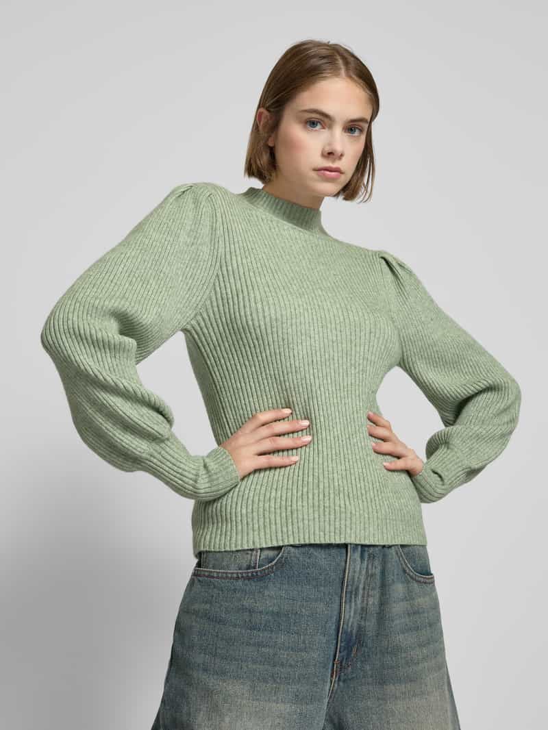 Only Gebreide pullover met opstaande kraag model 'KATIA'