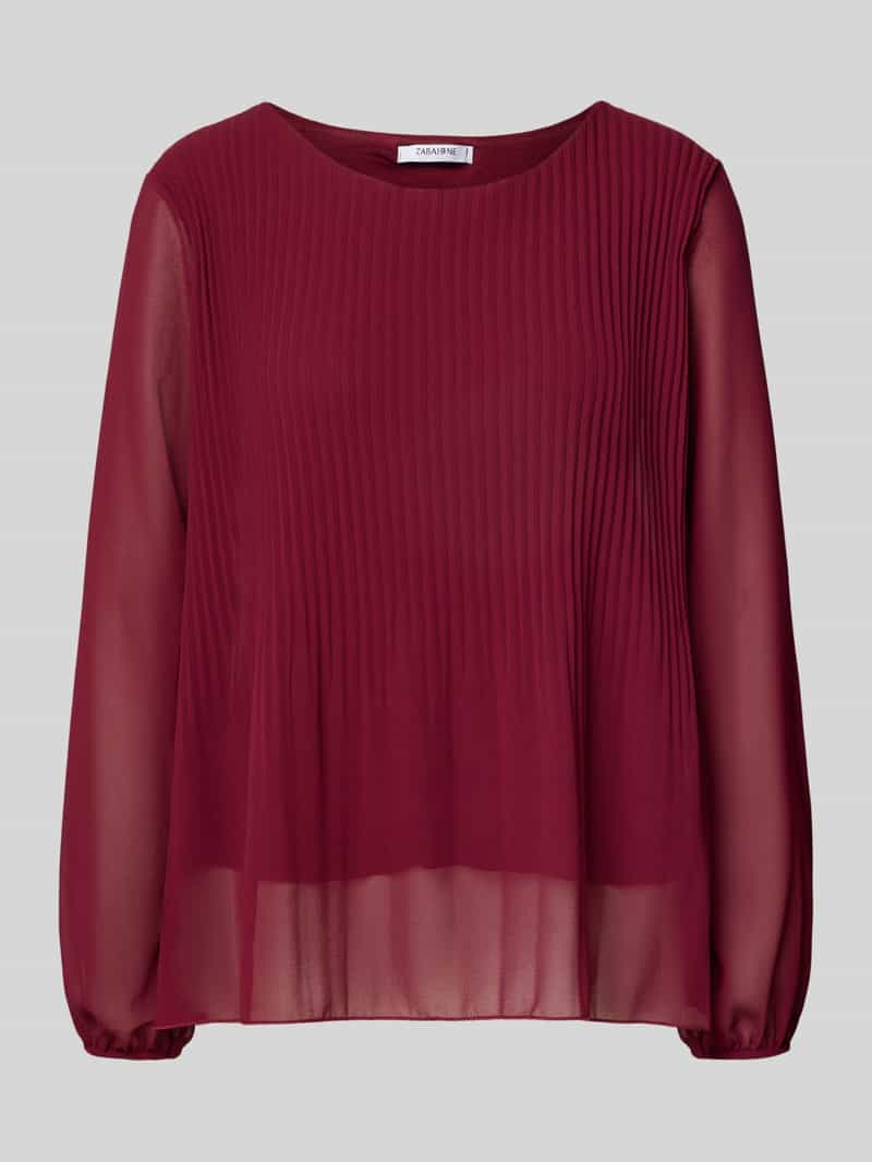ZABAIONE Blouse met lange mouwen met plissévouwen en ronde hals