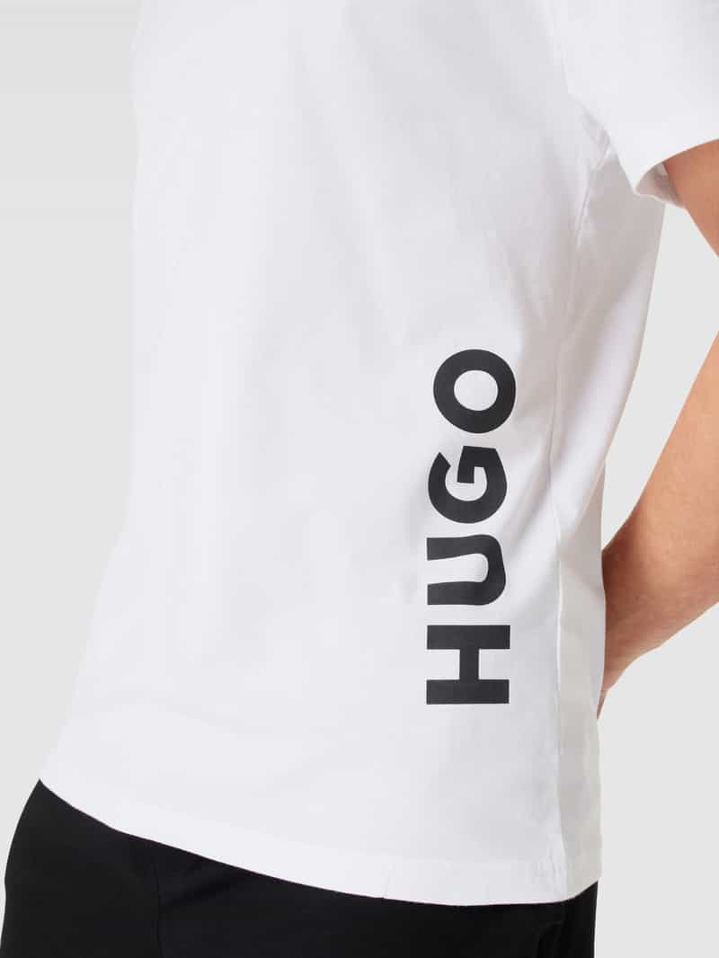 HUGO Relaxed fit T-shirt met labelprint