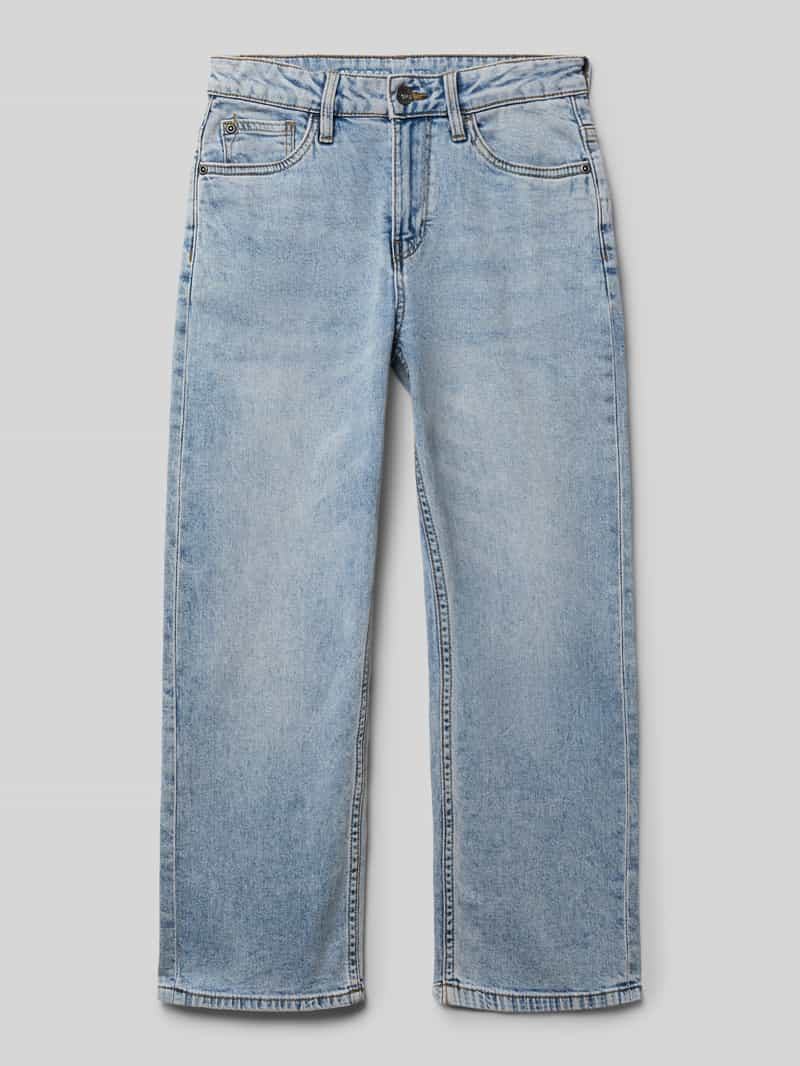 Garcia Straight fit jeans met logopatch model 'Ilyano'