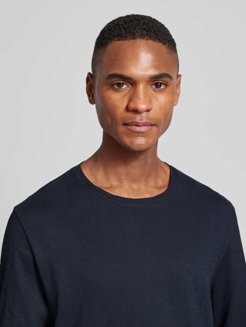 Strellson Shirt met lange mouwen en geribde ronde hals model 'Colin'