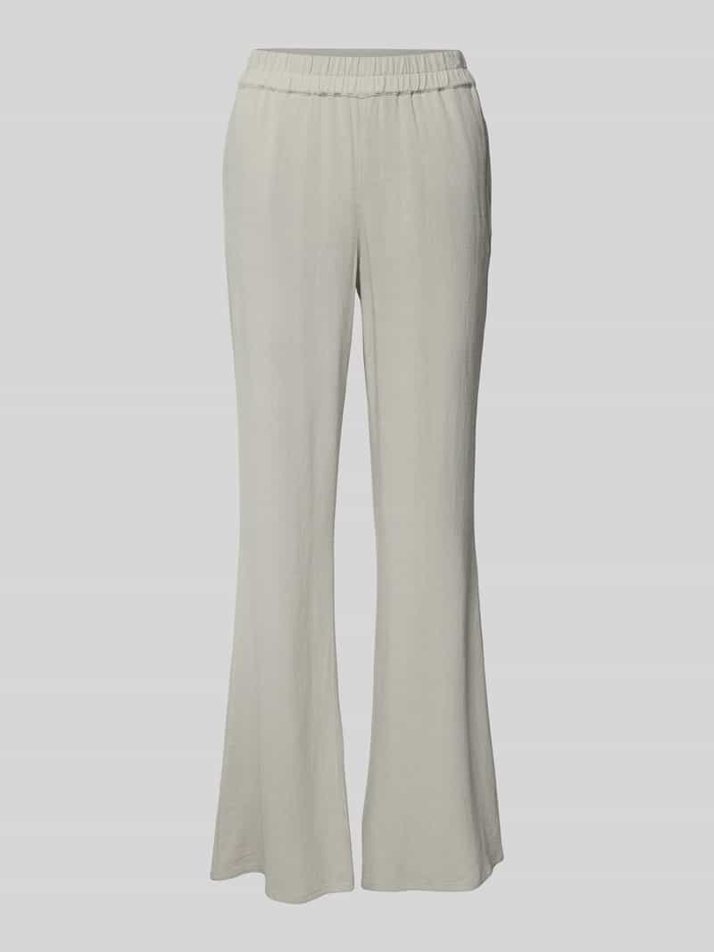 Jake*s Casual Flared cut broek van een mix van viscose en linnen