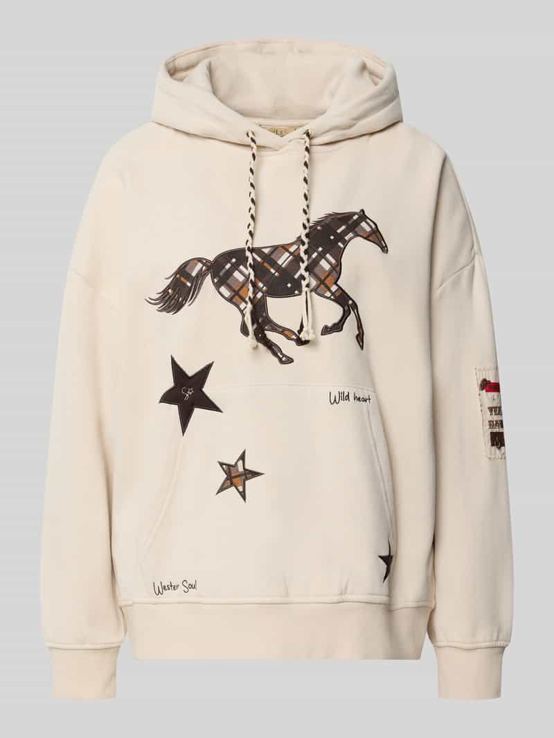 Smith and Soul Oversized hoodie van een katoenmix met studs-details