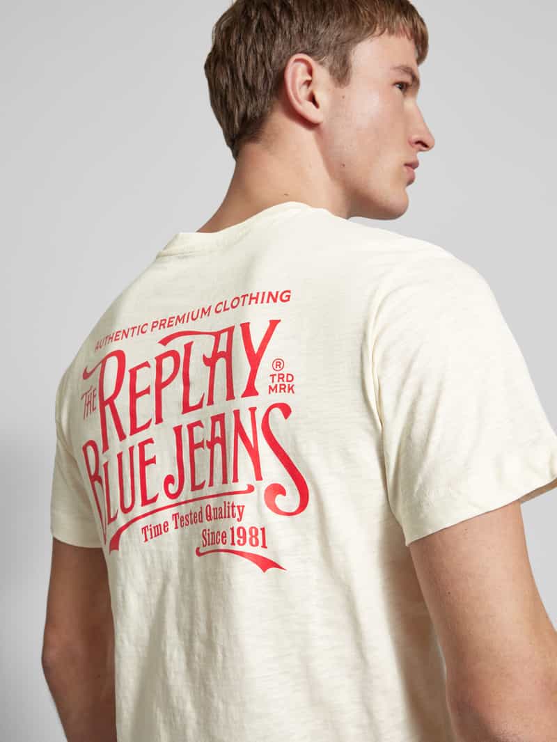 Replay T-shirt met labelprint