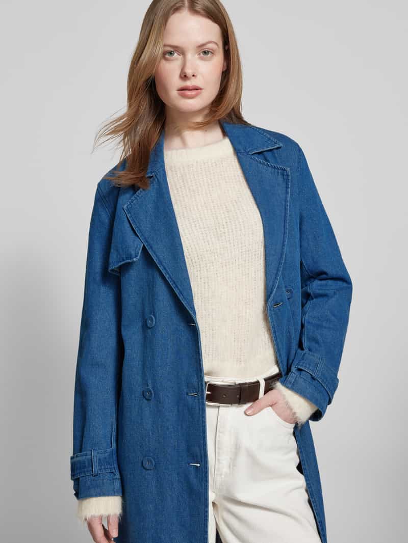 Vila Jeanstrenchcoat met strikceintuur model 'CI'