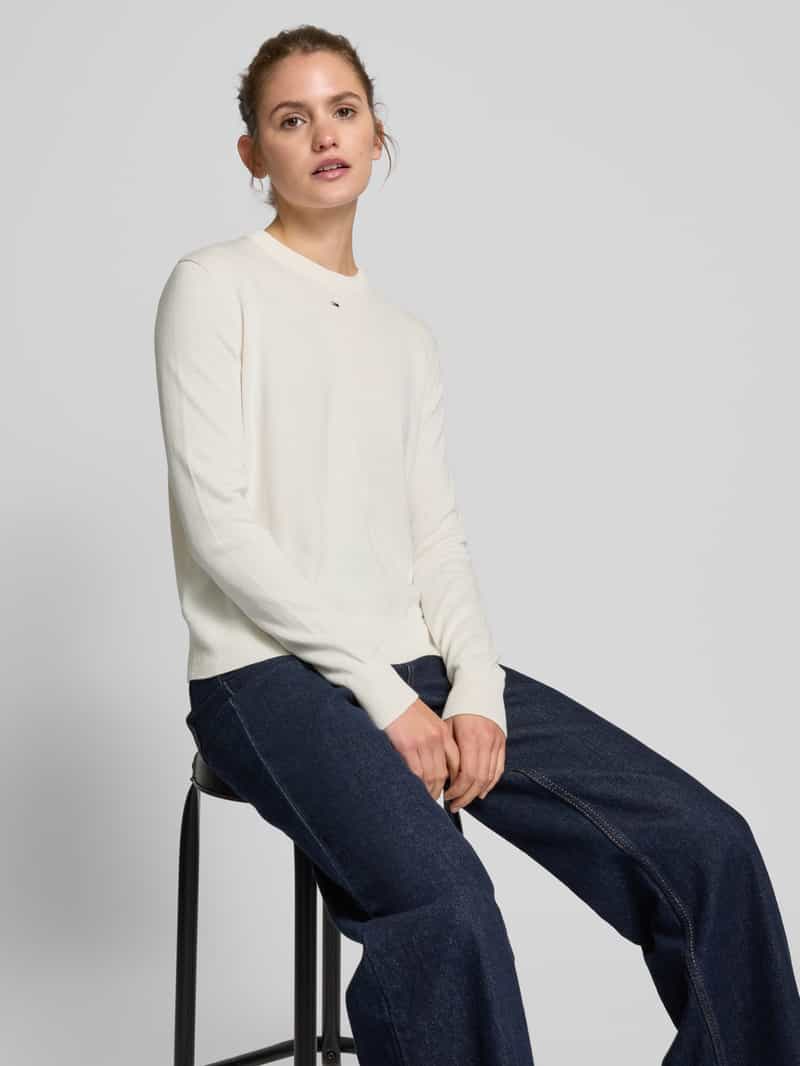Tommy Jeans Gebreide pullover met logostitching