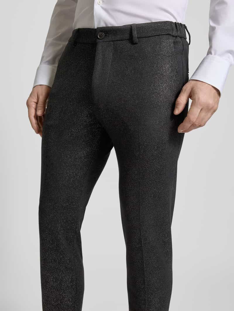 drykorn Slim fit stoffen broek met riemlussen model 'AJEND'