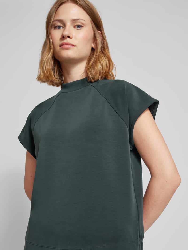 Opus Sweatshirt met geribde ronde hals model 'Gibbi'